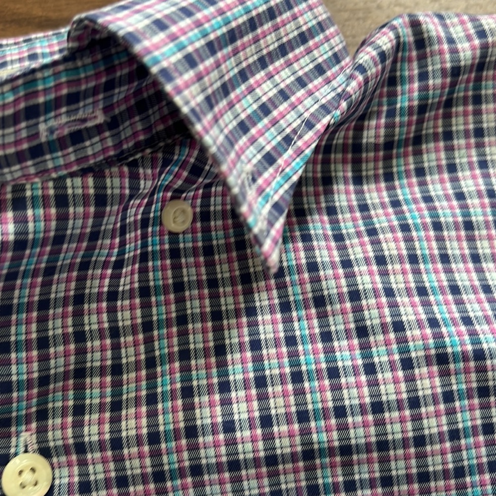 Peter Millar Long Sleeve Button-Down Button Colla… - image 3